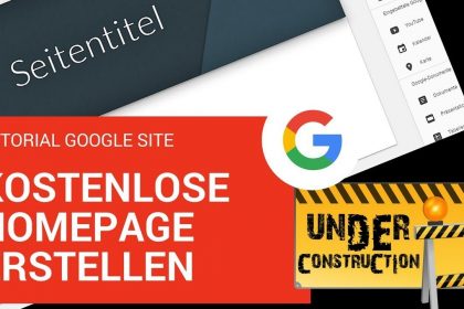 kostenlose Homepage erstellen in wenigen Minuten mit Google Site - Tutorial 2018 (deutsch)