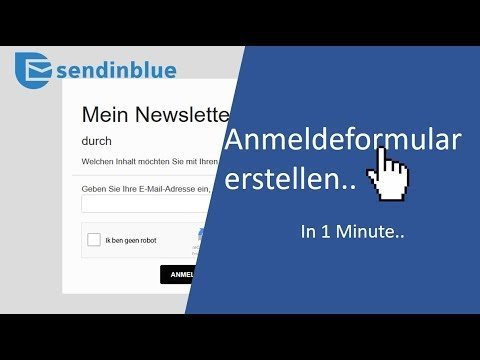 SendinBlue ANMELDEFORMULAR erstellen - für Anfänger