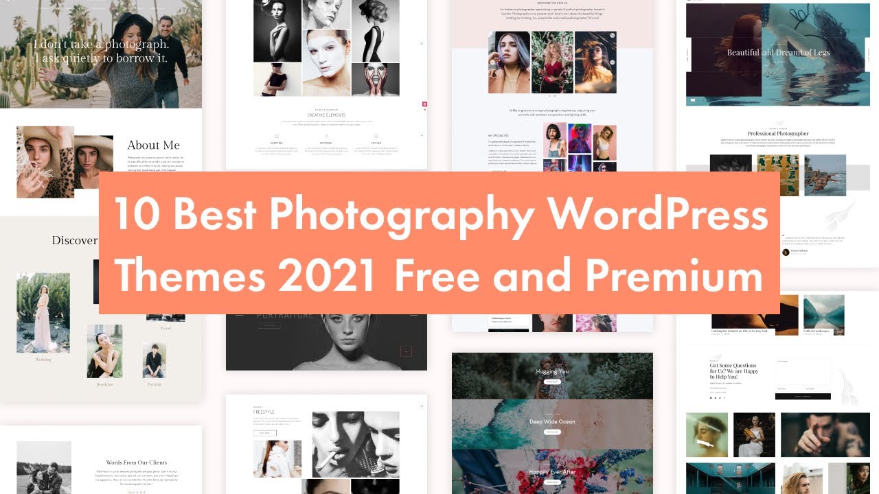 10 Best Photography WordPress Themes 2021 Free and Premium