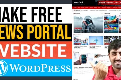 How to Make a FREE News Portal Blog Website with WordPress - NewsCard Theme Hindi Urdu Tutorial 2021