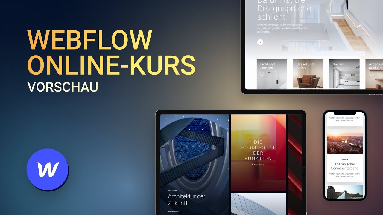 Webflow Online-Kurs – Vorschau
