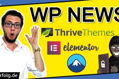 WordPress NEWS: Neues Elementor Plugin, CF7 Sicherheitslücke, Thrive Themes Preisänderung, Rank Math