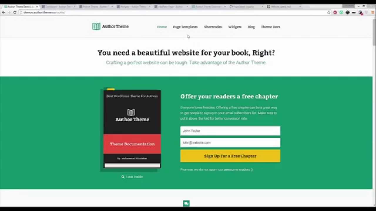 AuthorTheme - The Best Wordpress Theme for Book Publishers, Authors, and Writers