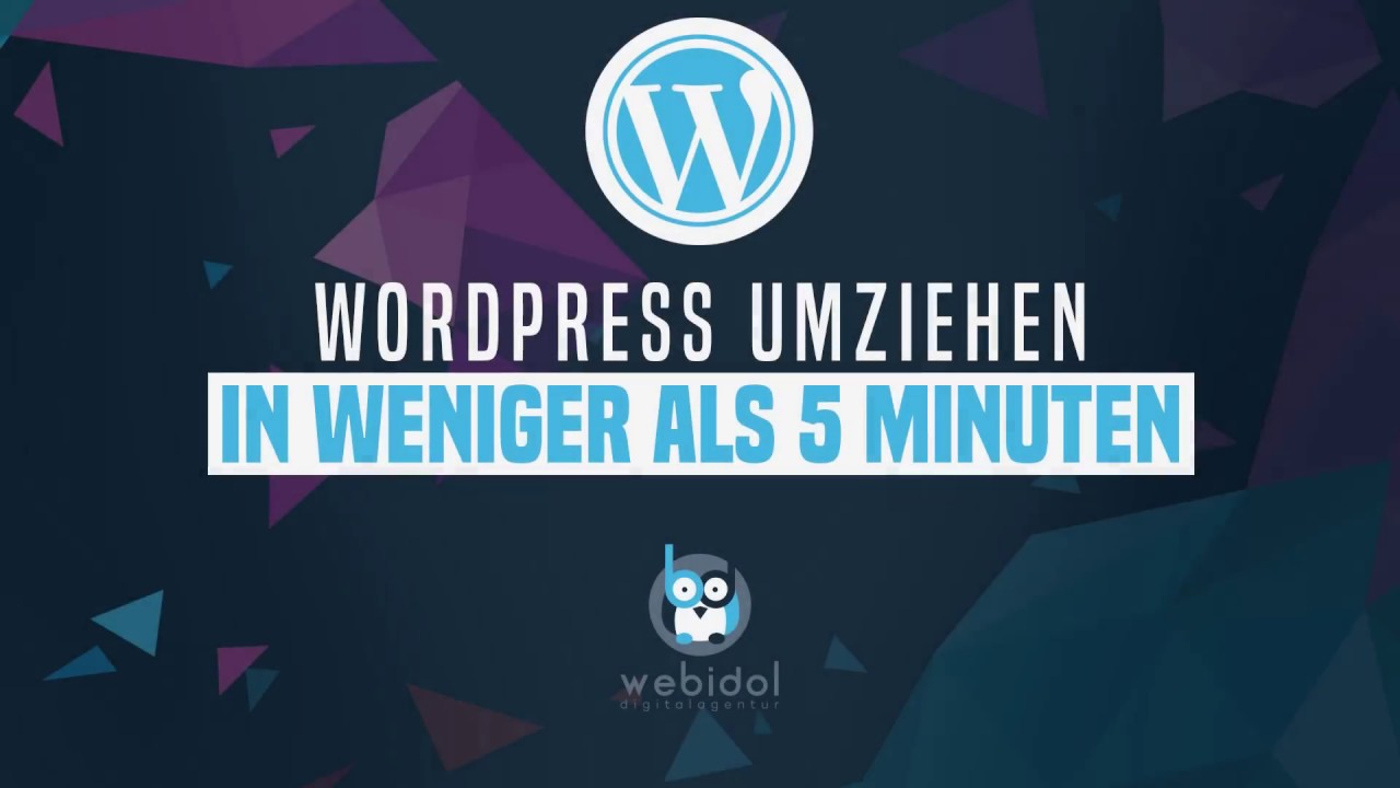 WordPress Website umziehen in weniger als 5 Minuten