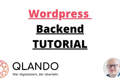 Wordpress Backend Tutorial Deutsch ( kurze Einführung ) | QLANDO