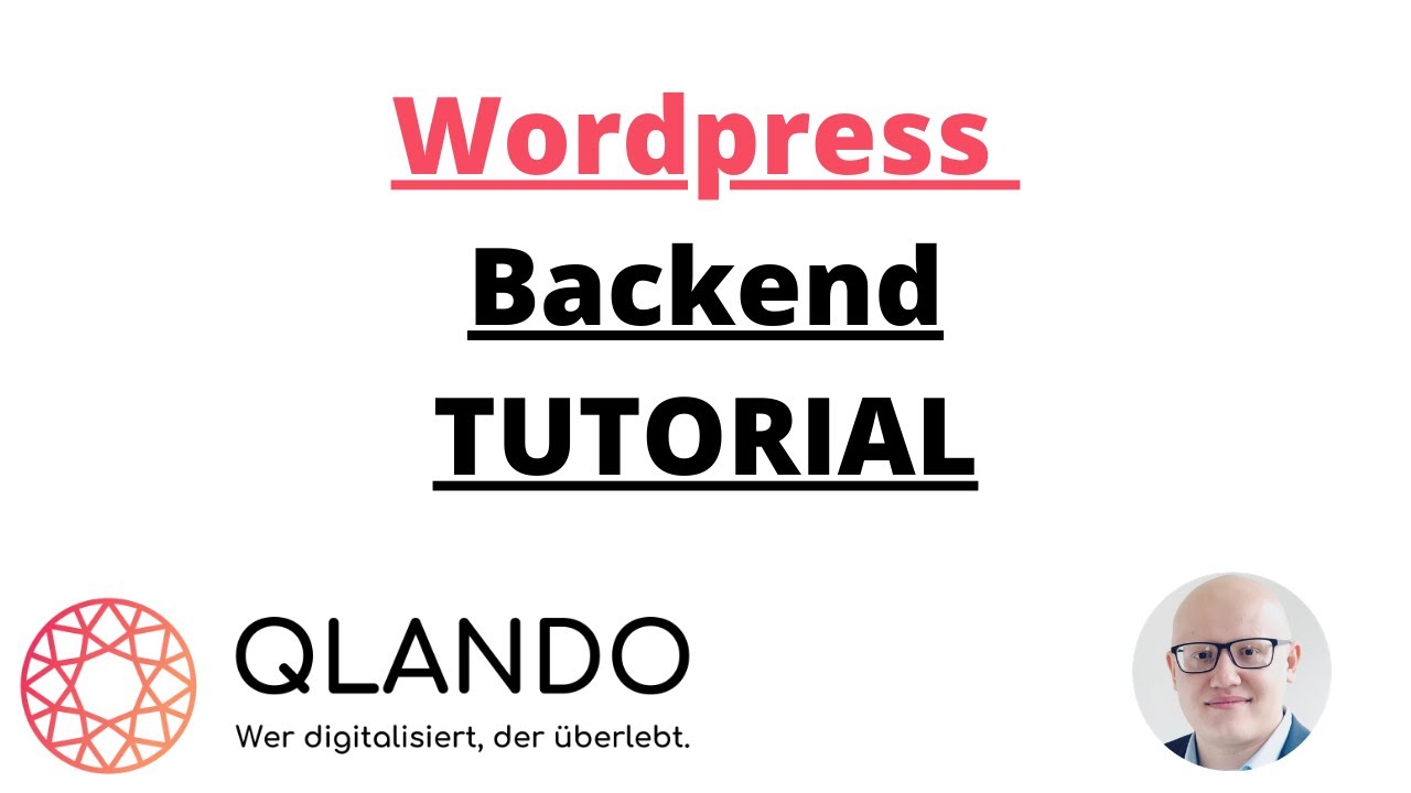 Wordpress Backend Tutorial Deutsch ( kurze Einführung ) | QLANDO