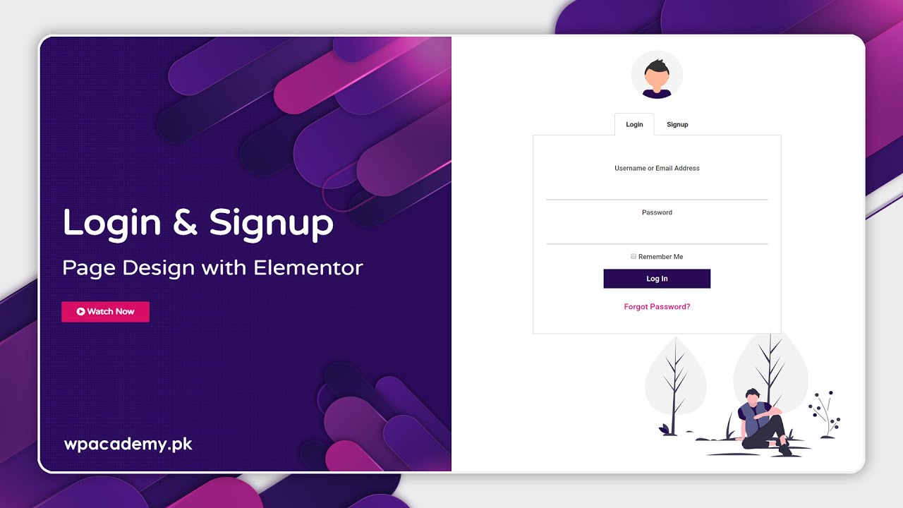 Design Beautiful WordPress Login & Signup Page with Elementor