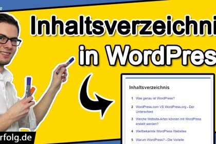 WordPress INHALTSVERZEICHNIS erstellen (2021): 3 Wege - Mit & ohne Plugin | Simples Tutorial deutsch