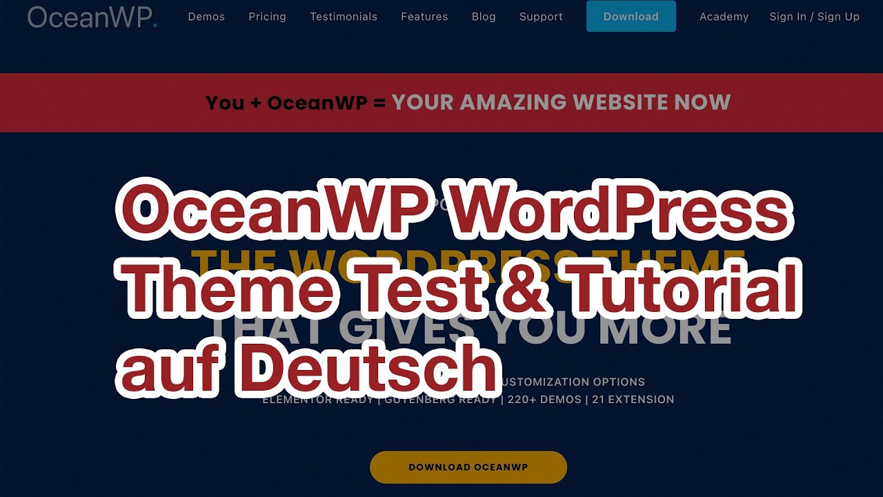 OceanWP Testbericht und OceanWP Tutorial auf Deutsch: Das schnelle und schicke WordPress-Theme