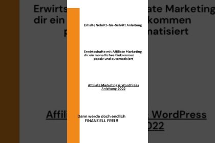 Affiliate Marketing & WordPress Anleitung 2022 #shorts