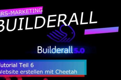 Builderall 5 Tutorial 6 - Website erstellen mit Builderall 5.0 und dem Cheetah Websitebuilder - 2021