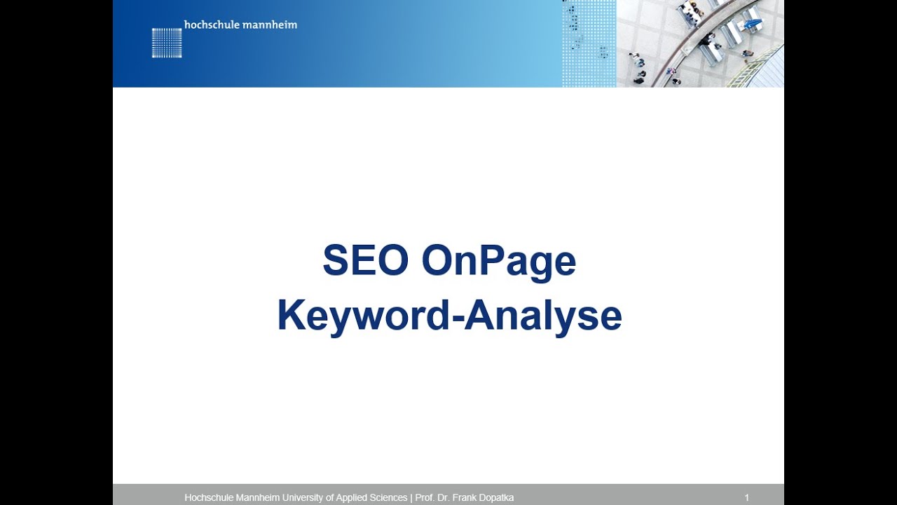 03 - SEO OnPage Keyword-Analyse