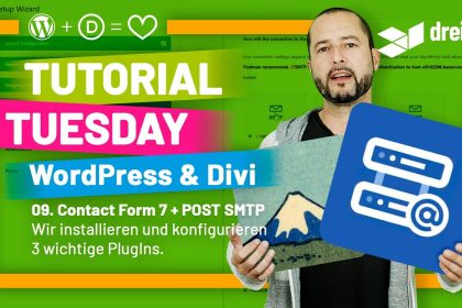 WordPress & Divi Tutorial 2022 Deutsch, 09: Contact Form 7, Postman SMTP Installation, Konfiguration