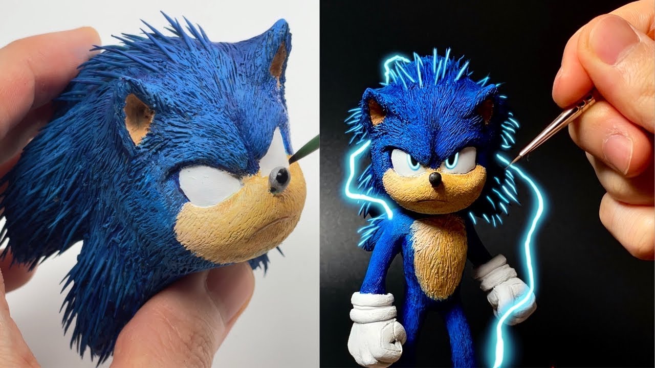 Create Sonic (Movie.ver) with clay / Sonic the hedgehog (2020) [kiArt]
