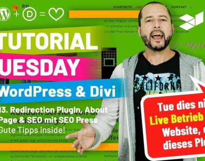 WordPress & Divi Tutorial 2022 Deutsch, 13: Redirection Plugin von John Godley, About Seite und SEO
