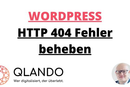WORDPRESS 404 Error / Fehler beheben ( Deutsch ) | QLANDO