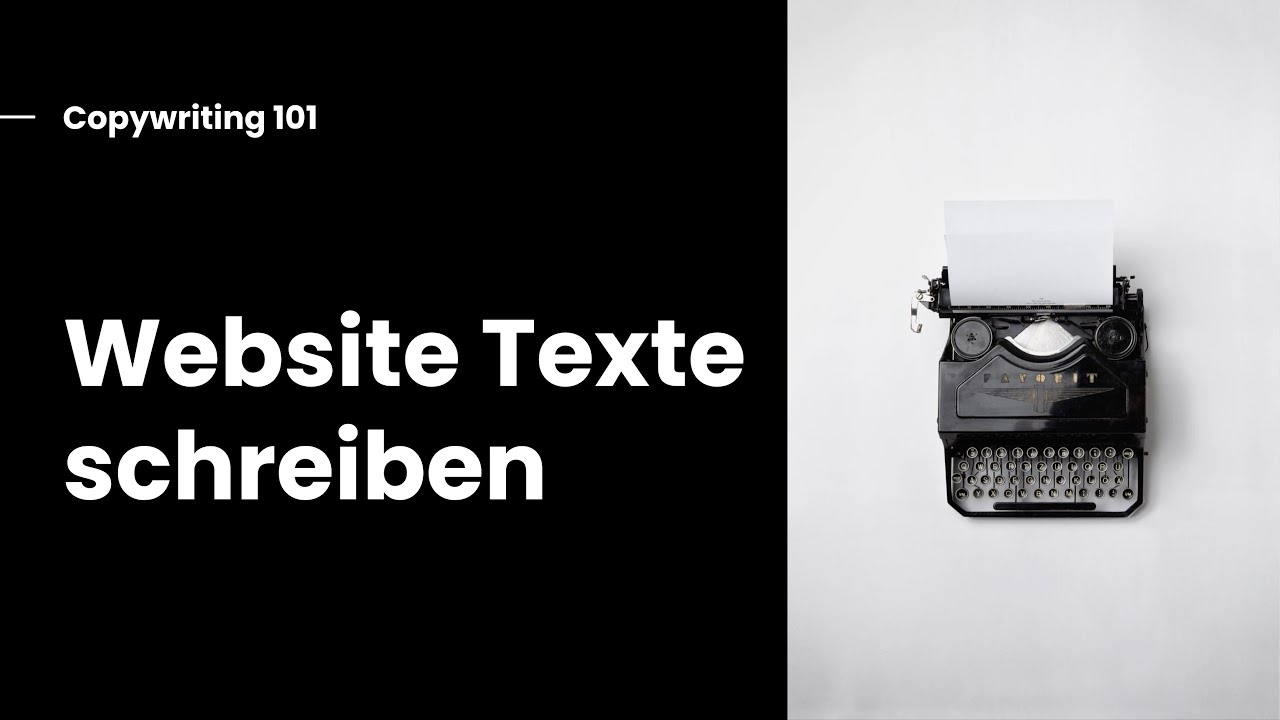 Copywriting Tutorial auf Deutsch - Gute Website Texte Schreiben mit diesem einfachen Trick ✍️