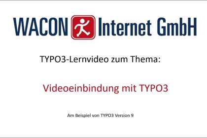 Einbindung von Videos mit TYPO3