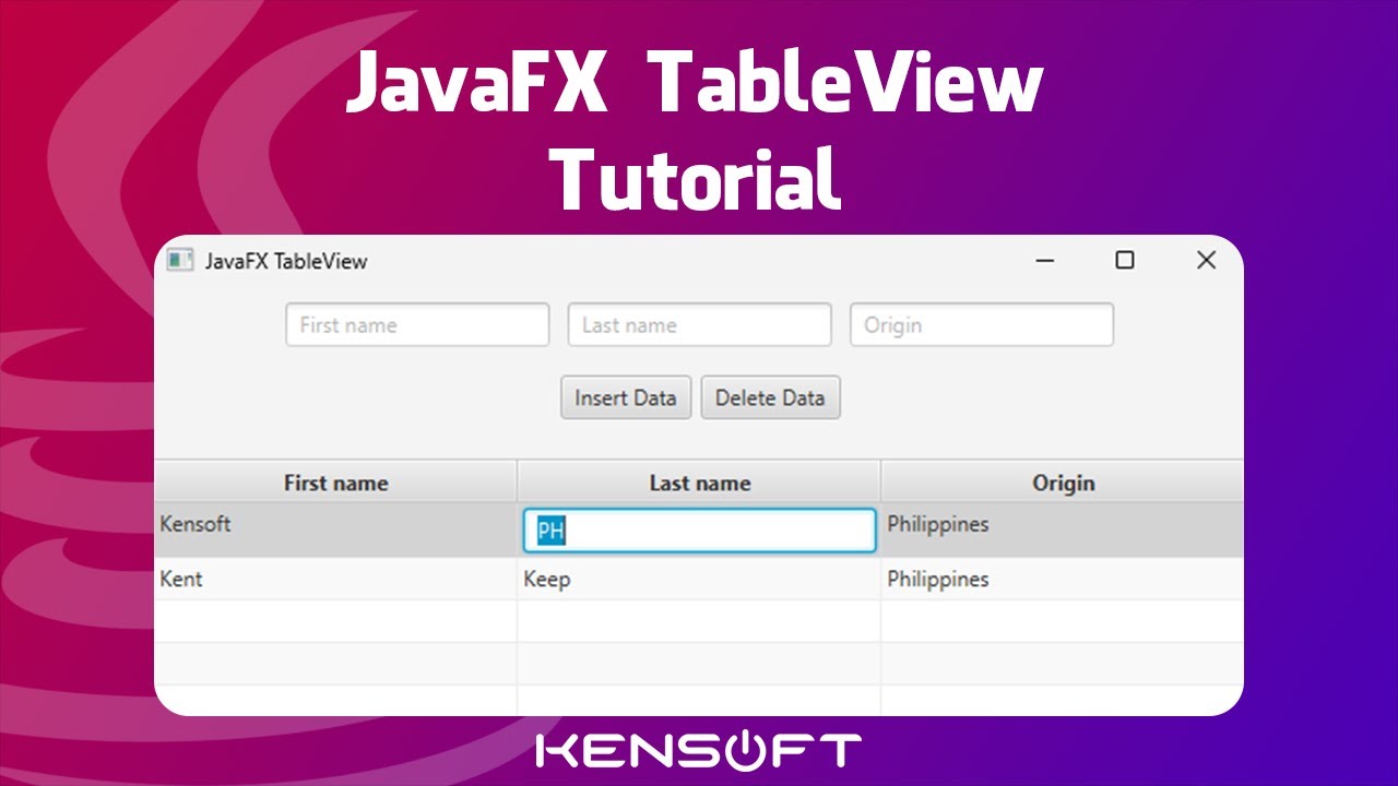 Table View in JavaFX For Beginners | EDIT and DELETE DATA